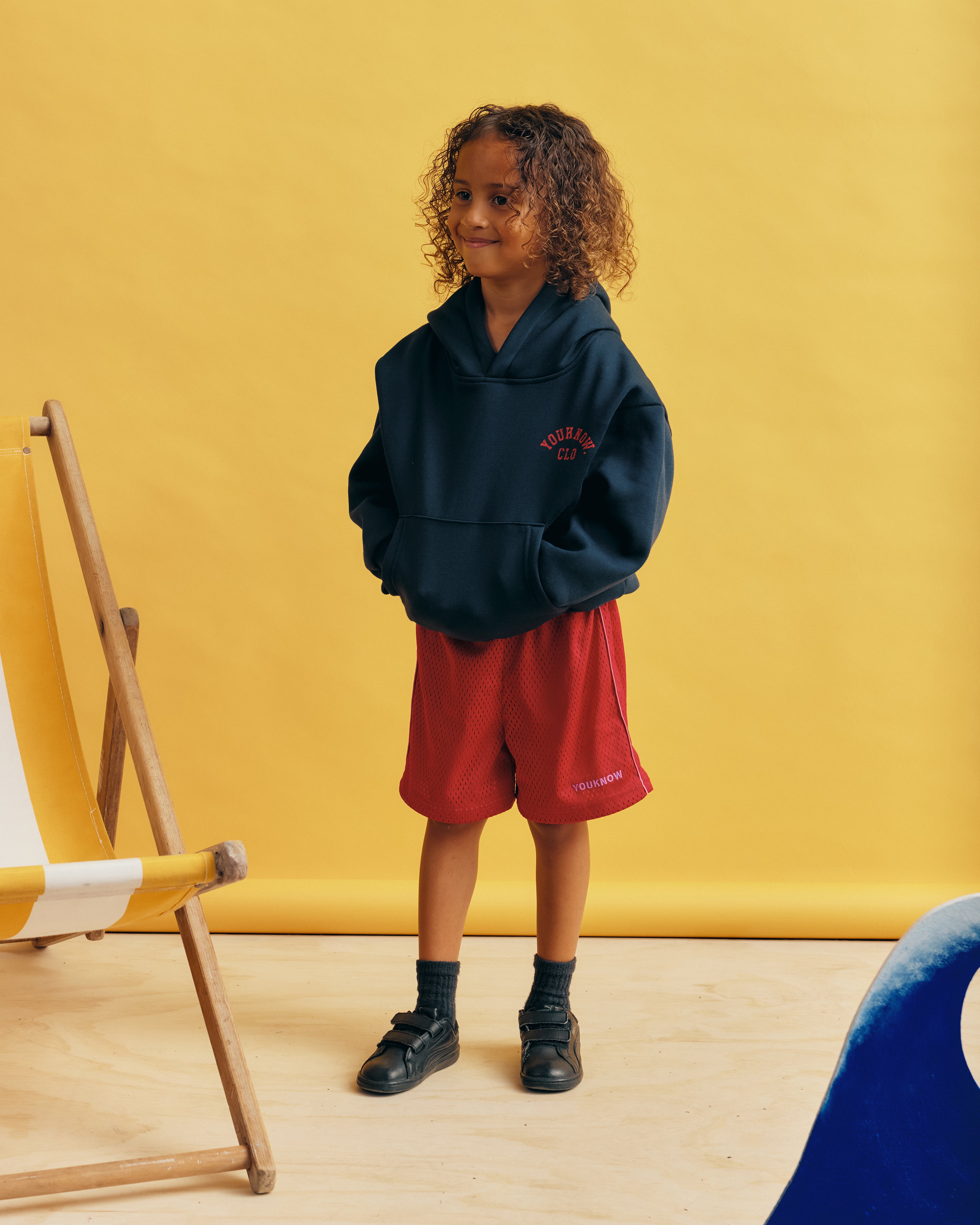 Kids Mesh Shorts | Red