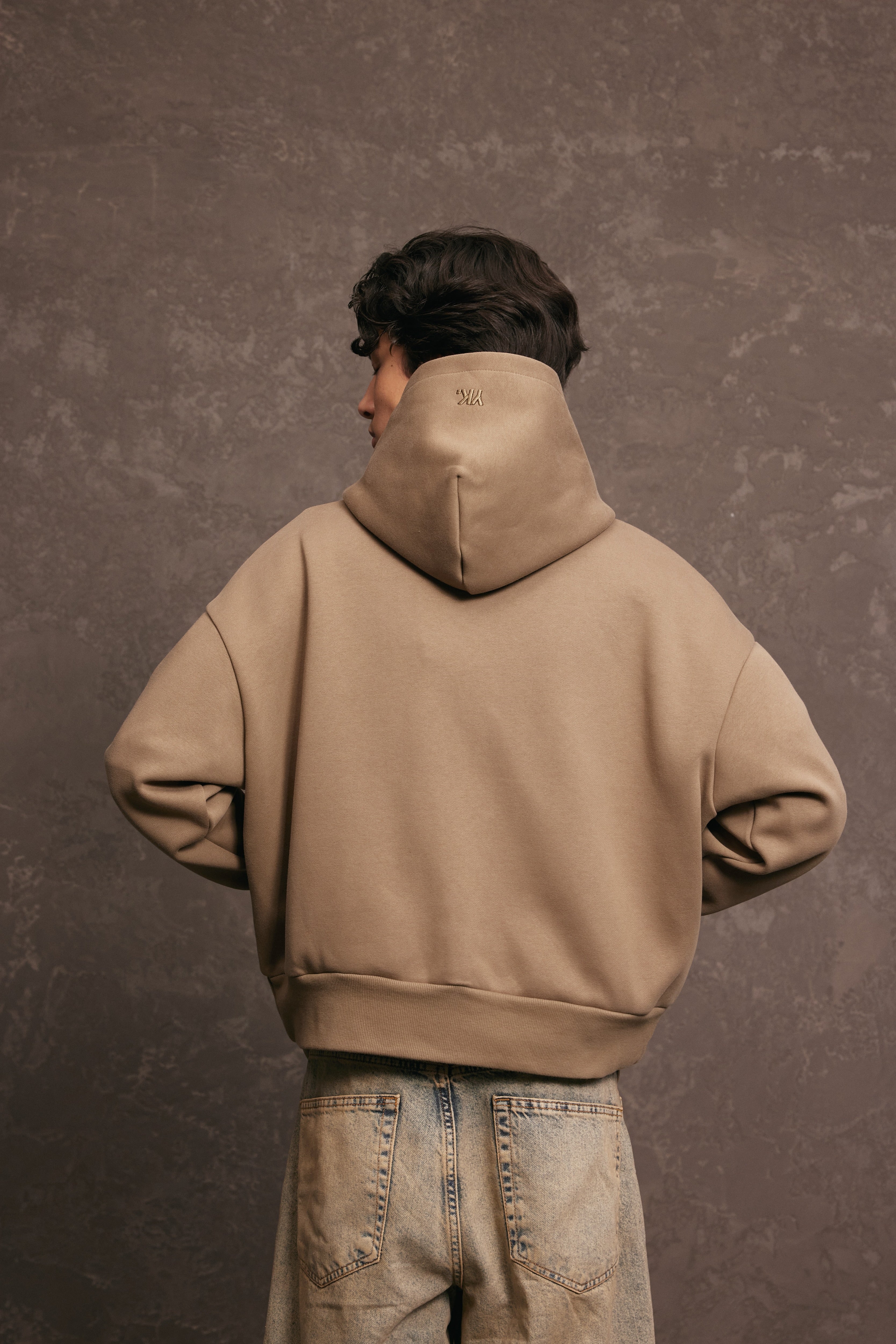 Nothing Zip Up Hoodie | Taupe
