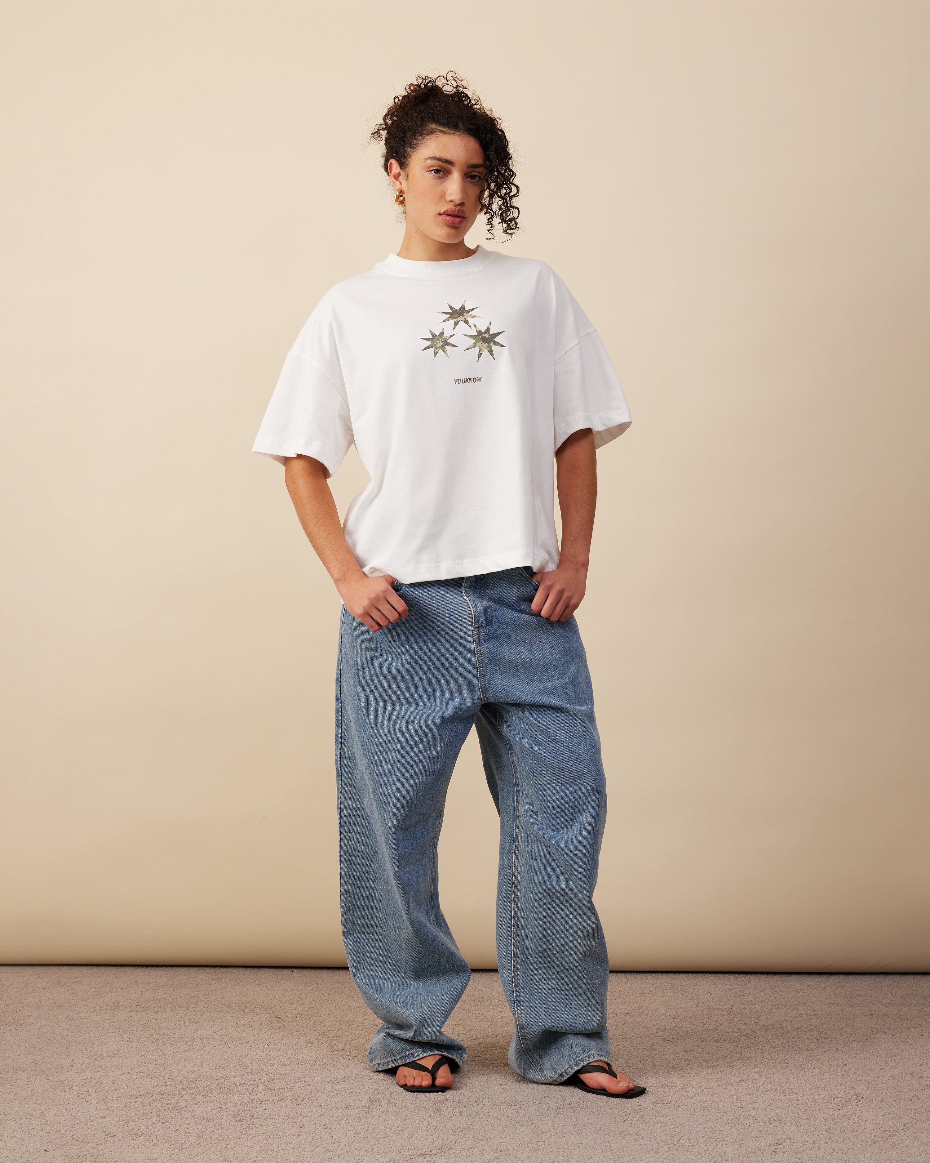 Star Box Tee | White