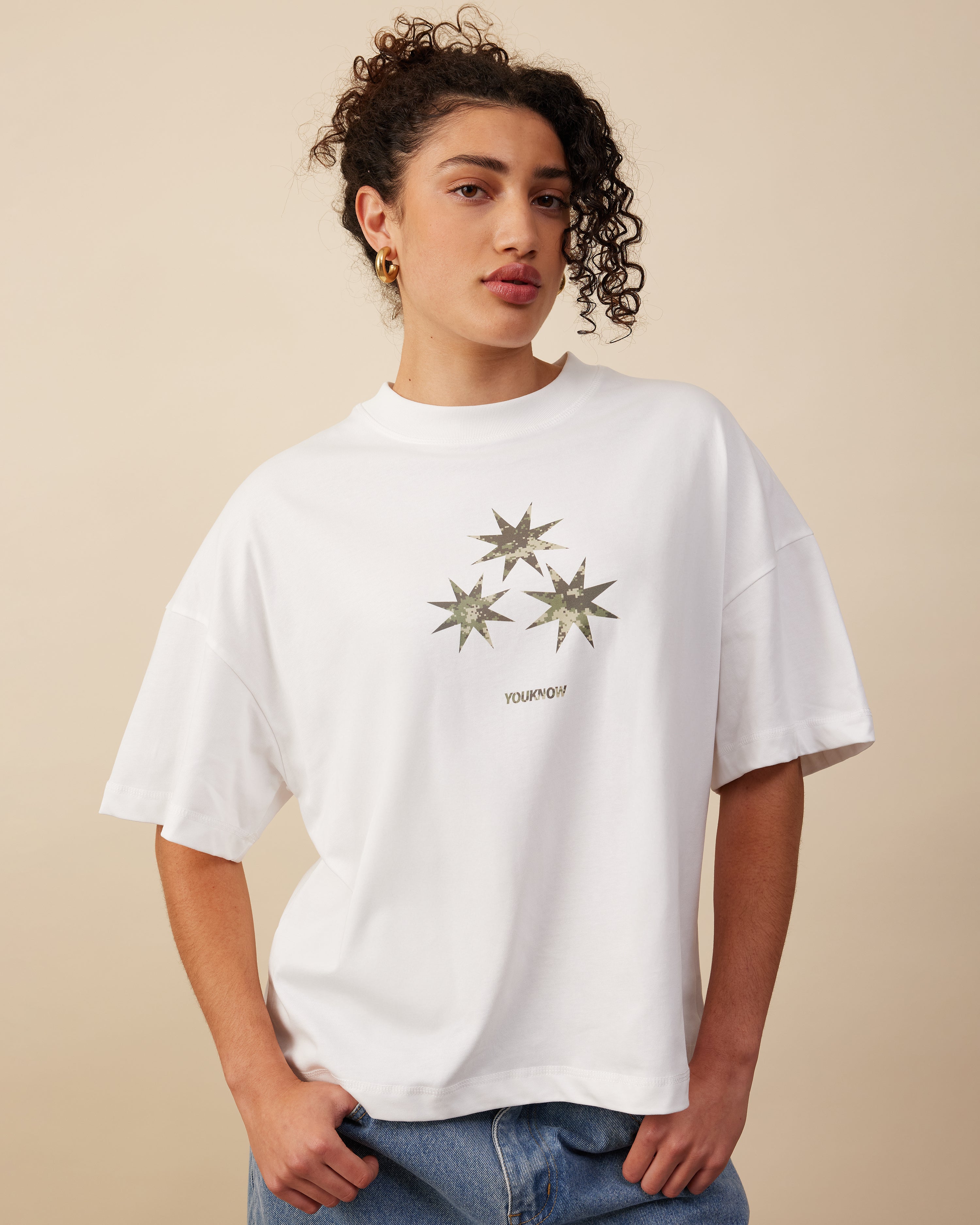 Star Box Tee | White