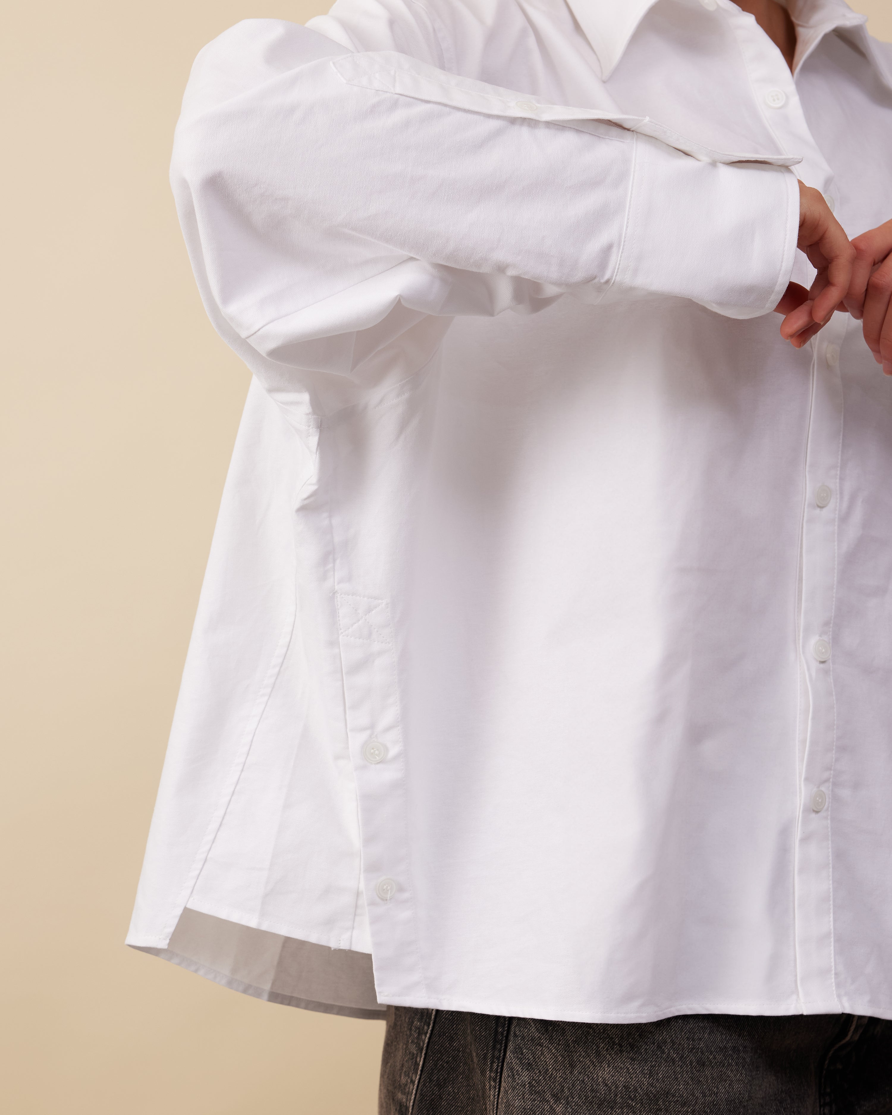 Double Pocket Longsleeve Shirt | White-6