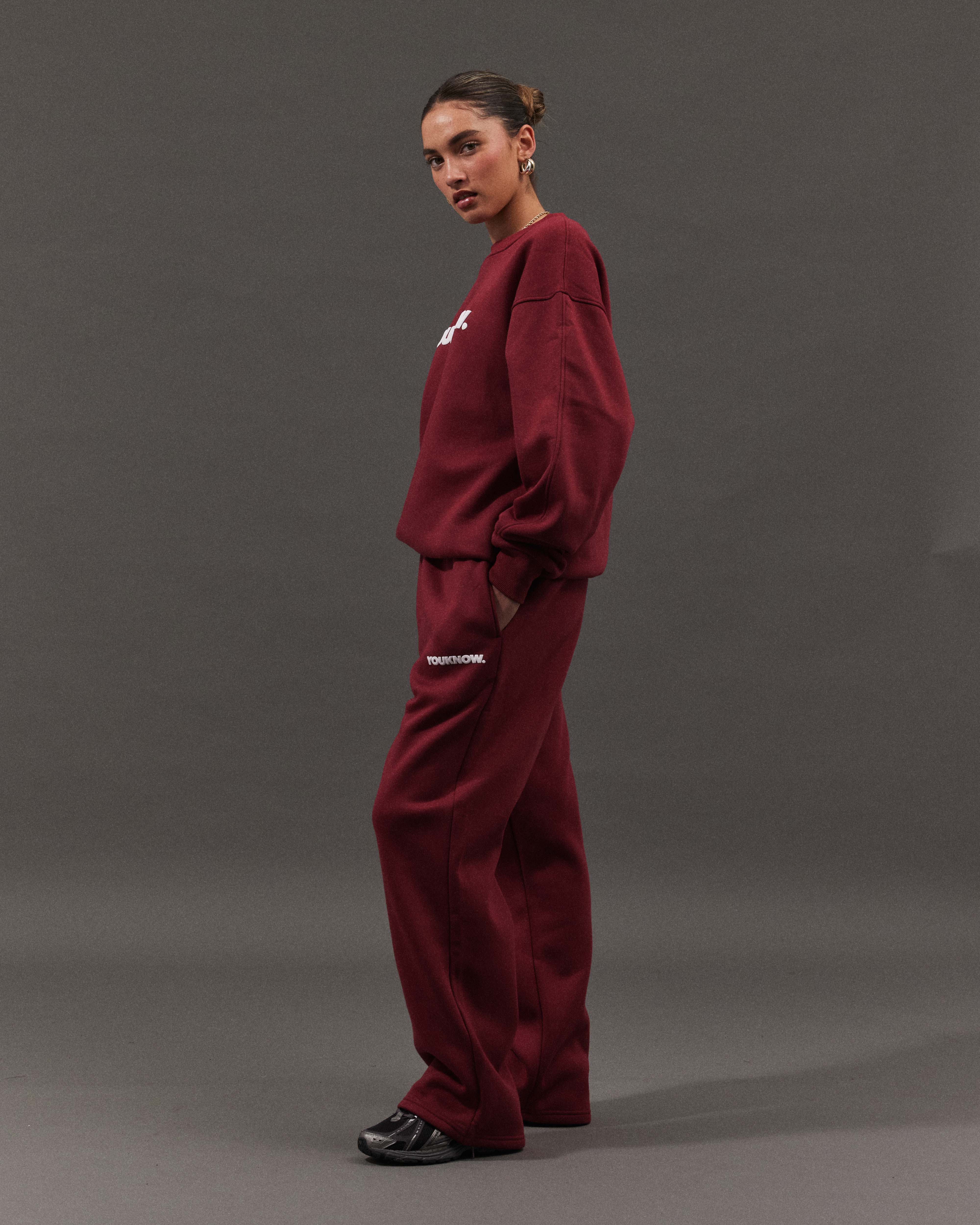 Block Crewneck | Maroon-5