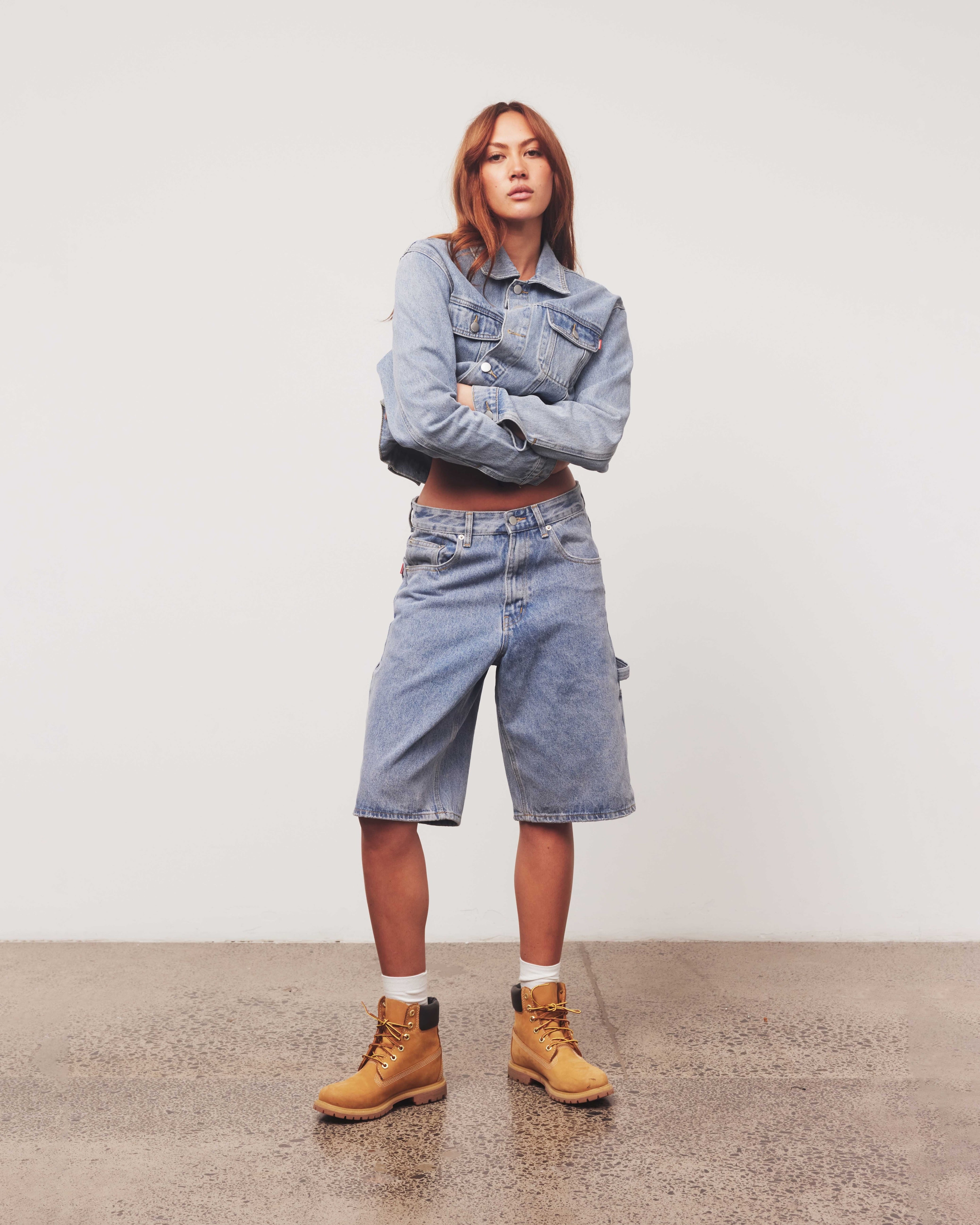 Denim Jorts | Light Wash-6