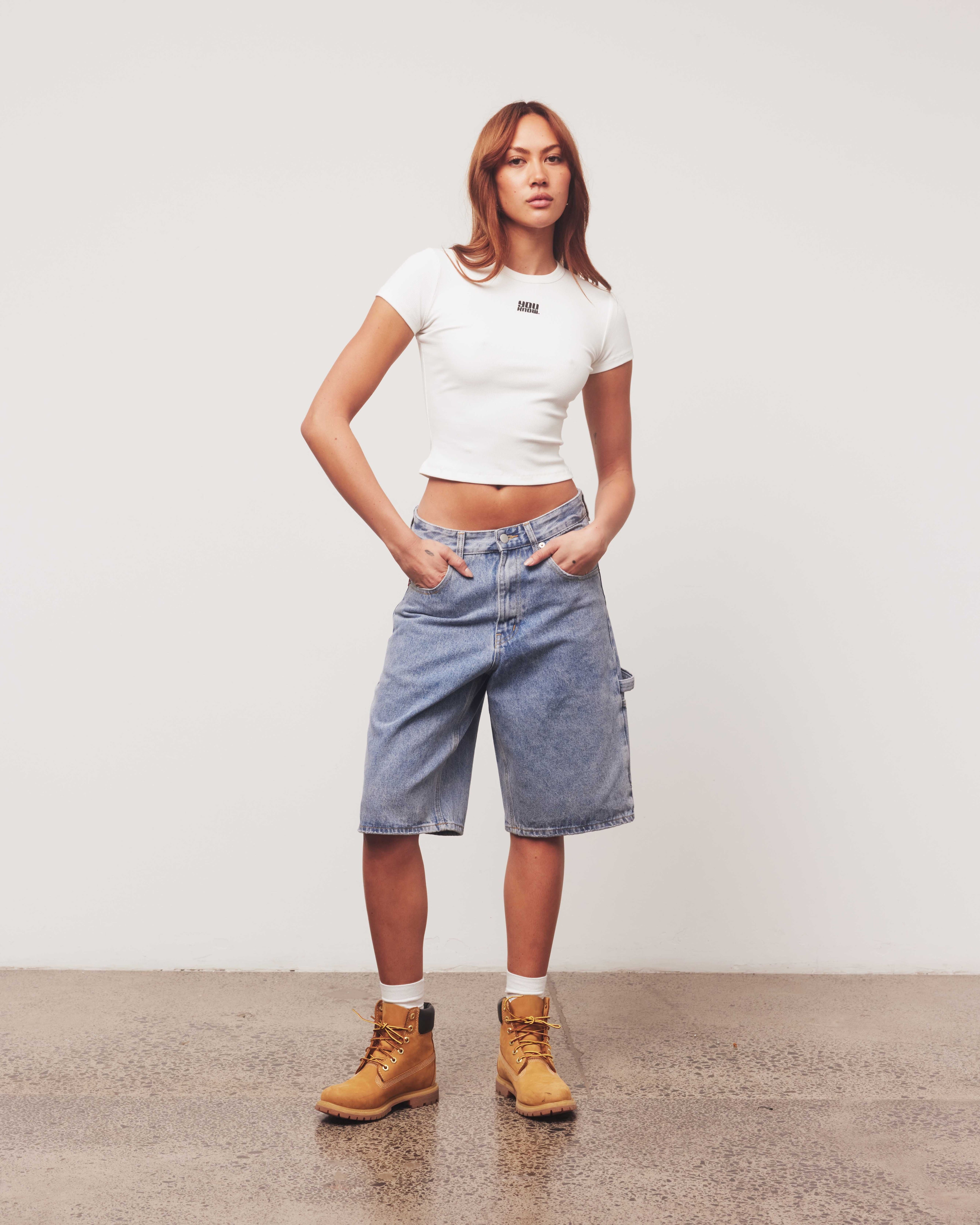 Denim Jorts | Light Wash-8