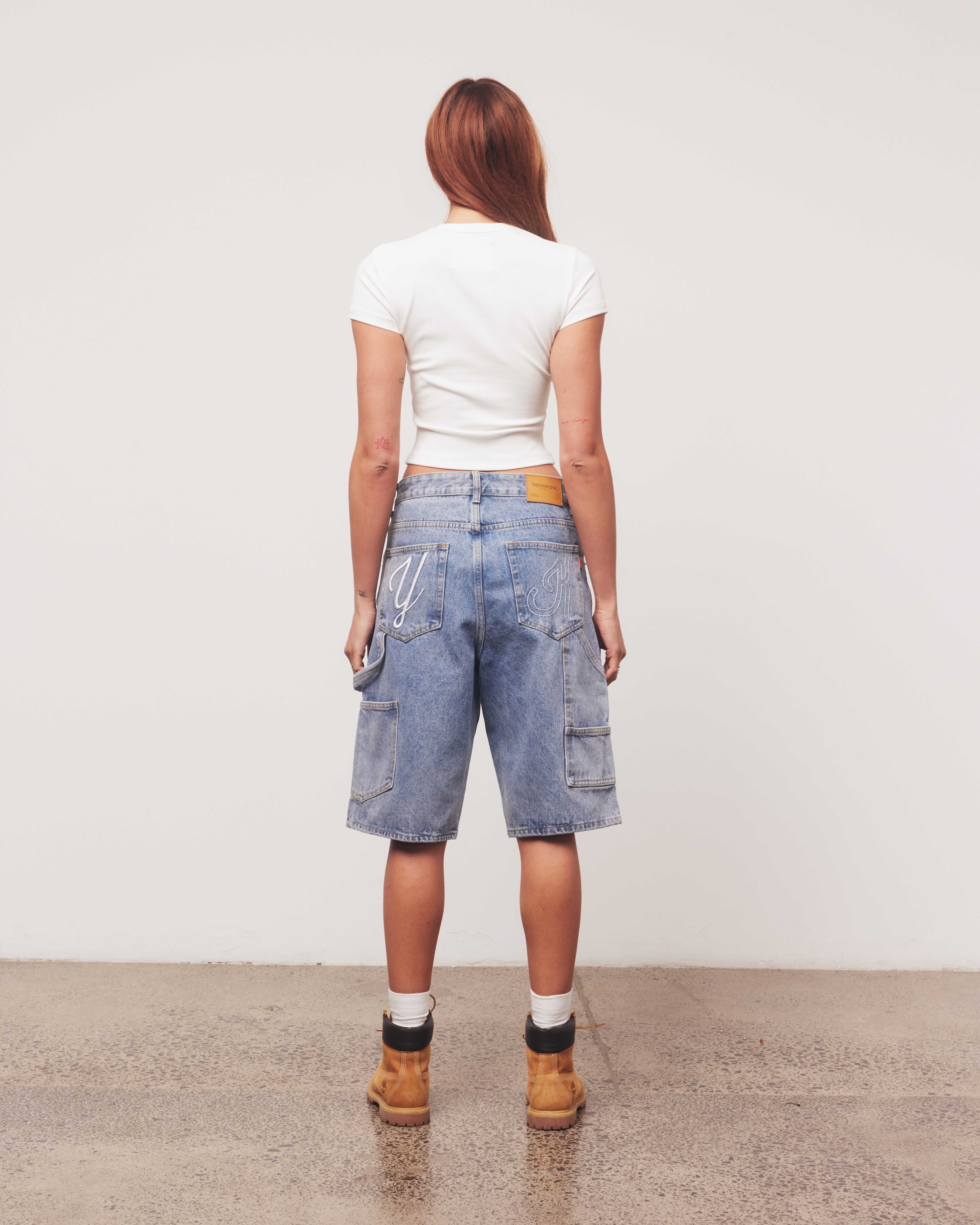 Denim Jorts | Light Wash-7