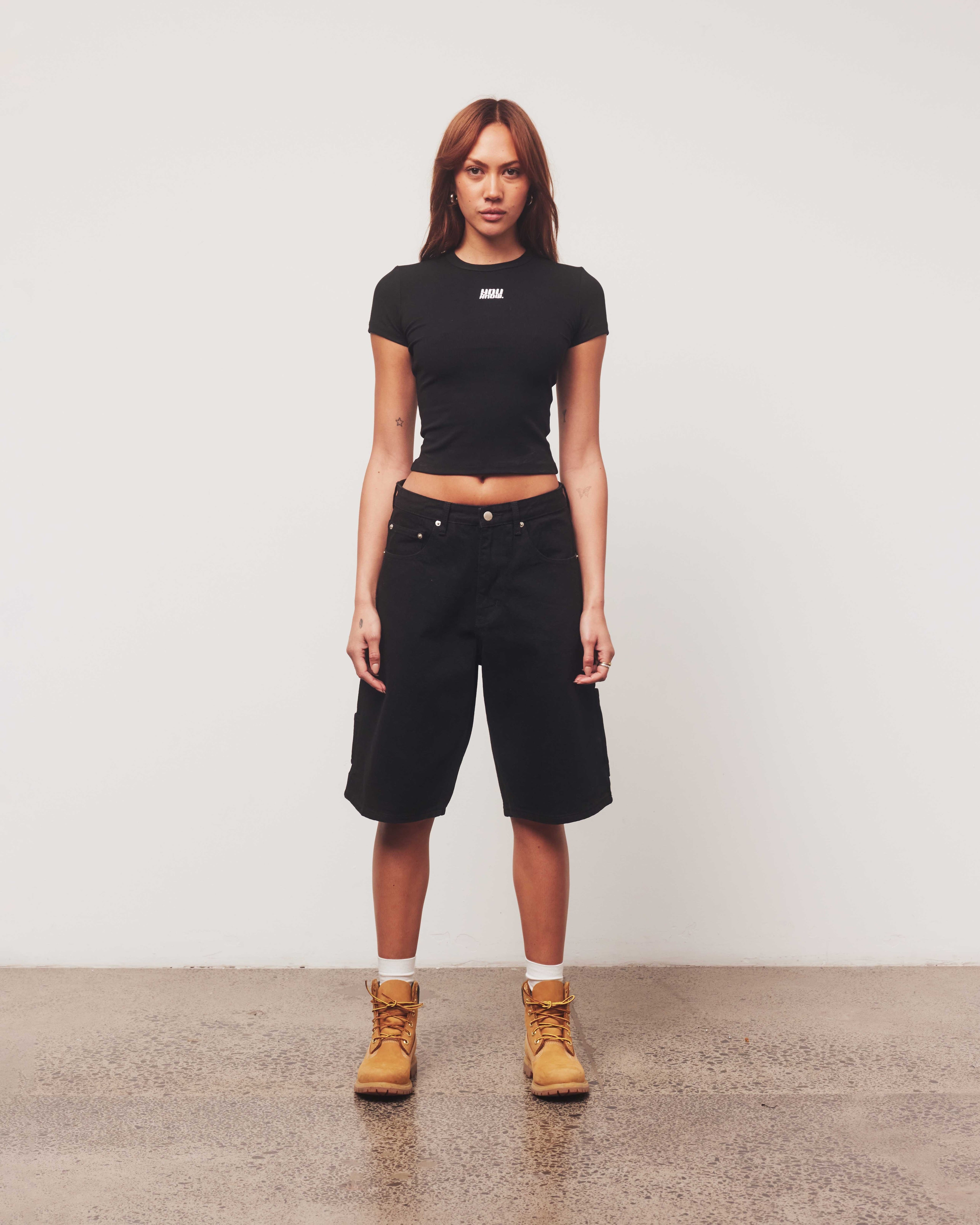 Denim Jorts | Black
