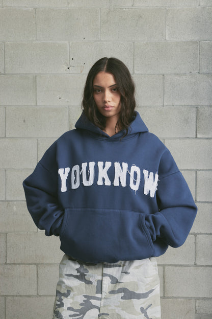 Cotton Applique Hoodie | Ocean