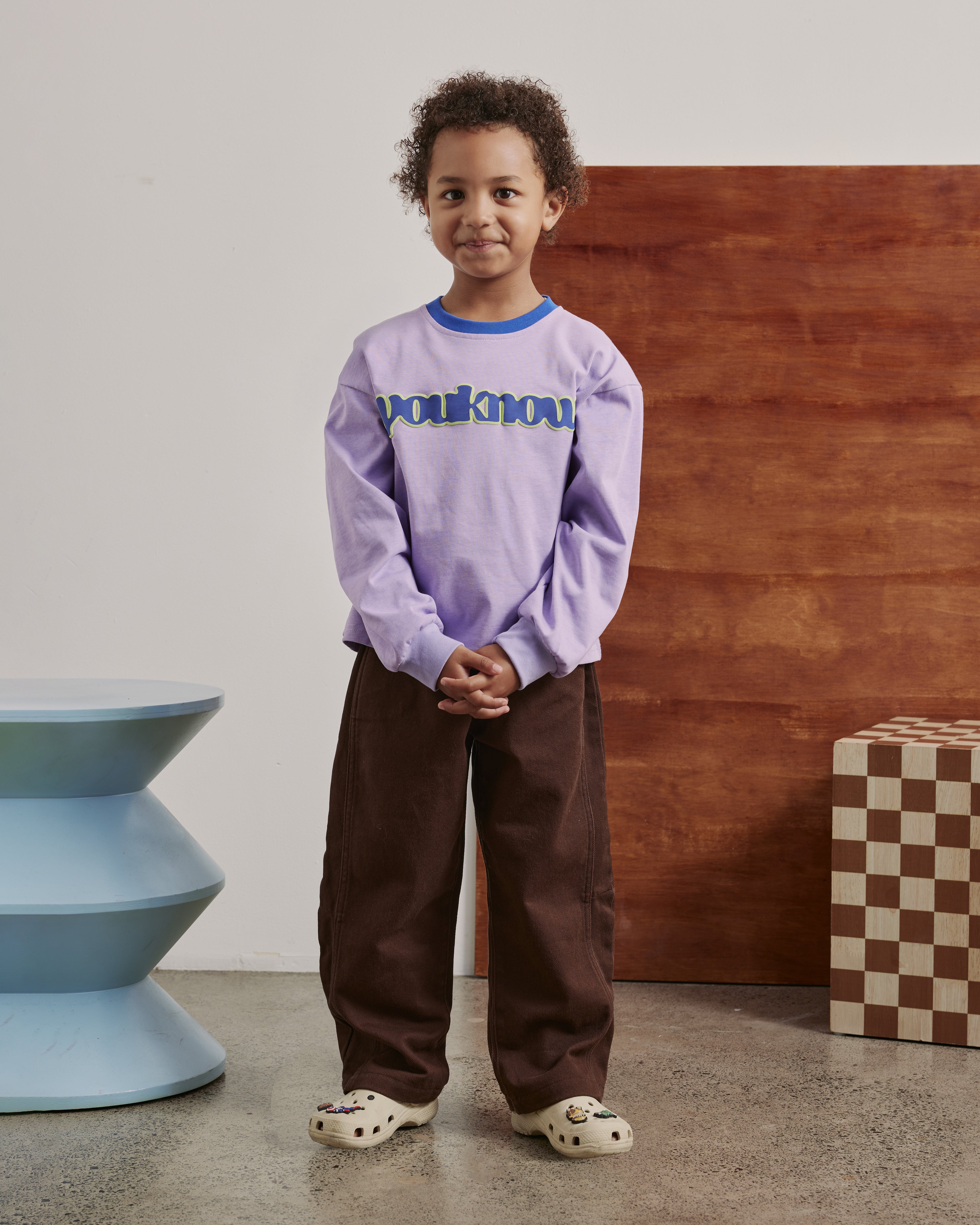 Kids Barrel Leg Jeans | Chocolate-3