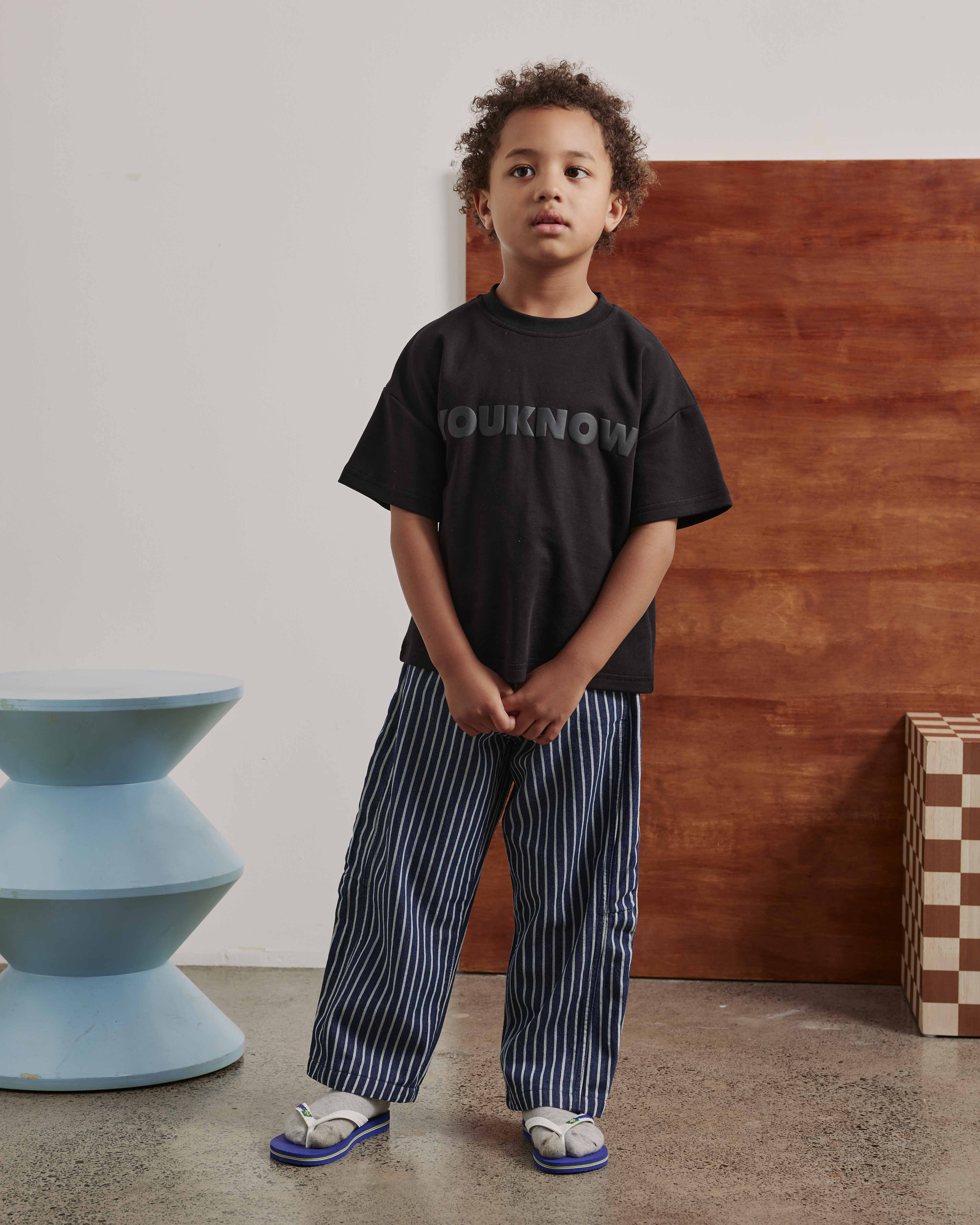 Kids Barrel Leg Jeans | Pinstripe-5