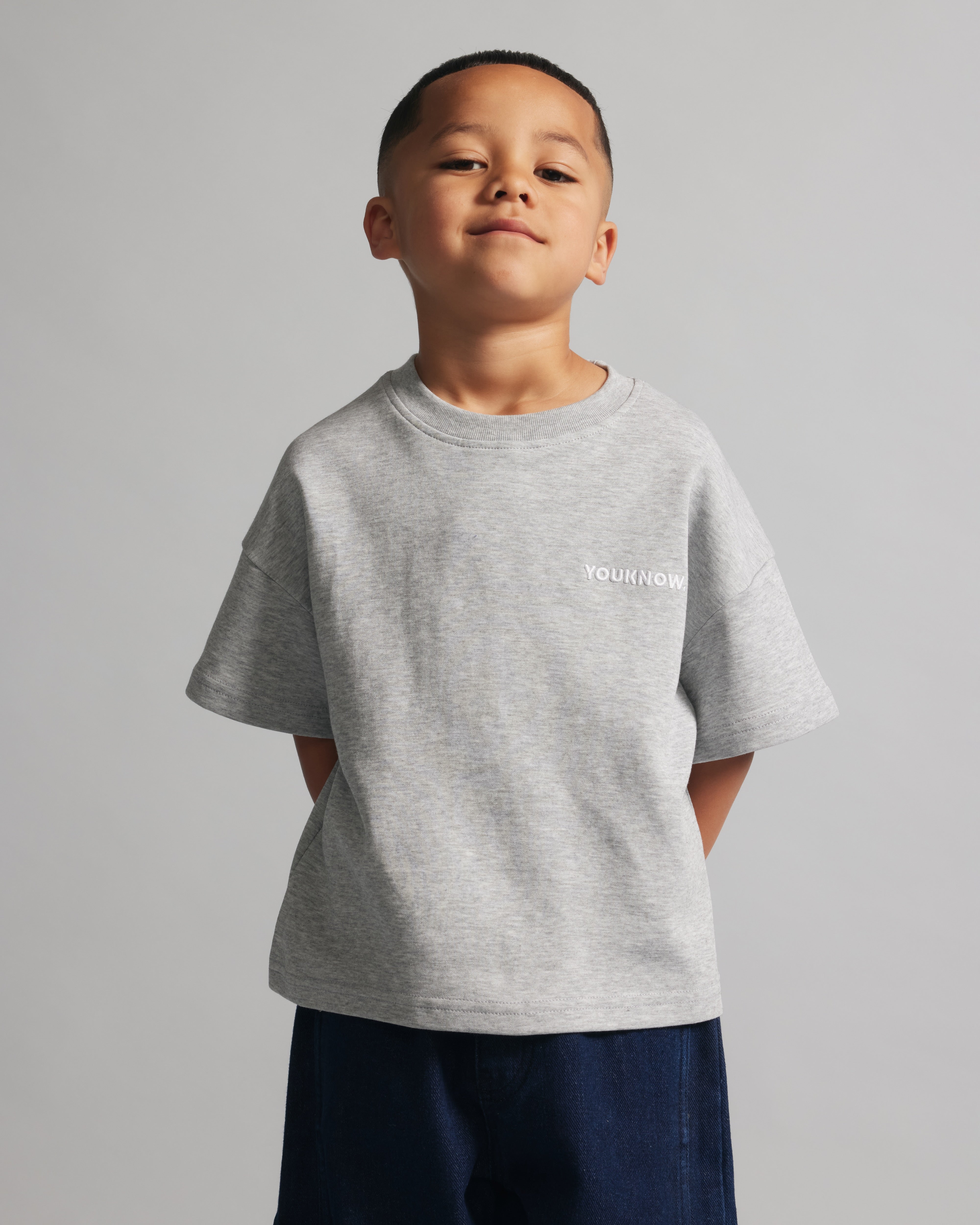 Kids Core Box Tee | GREY MARLE