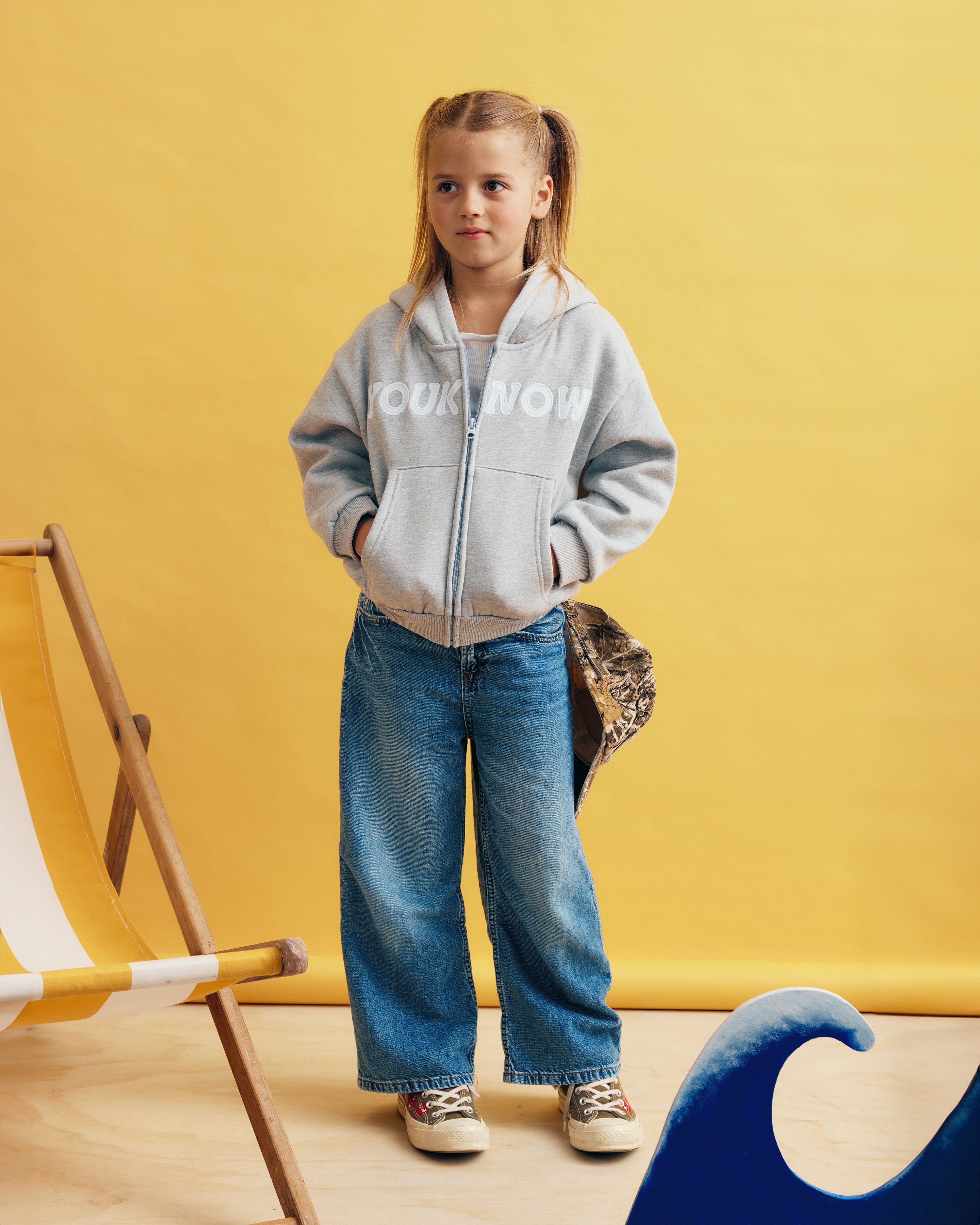 Kids Bones Zip Up | GREY MARLE