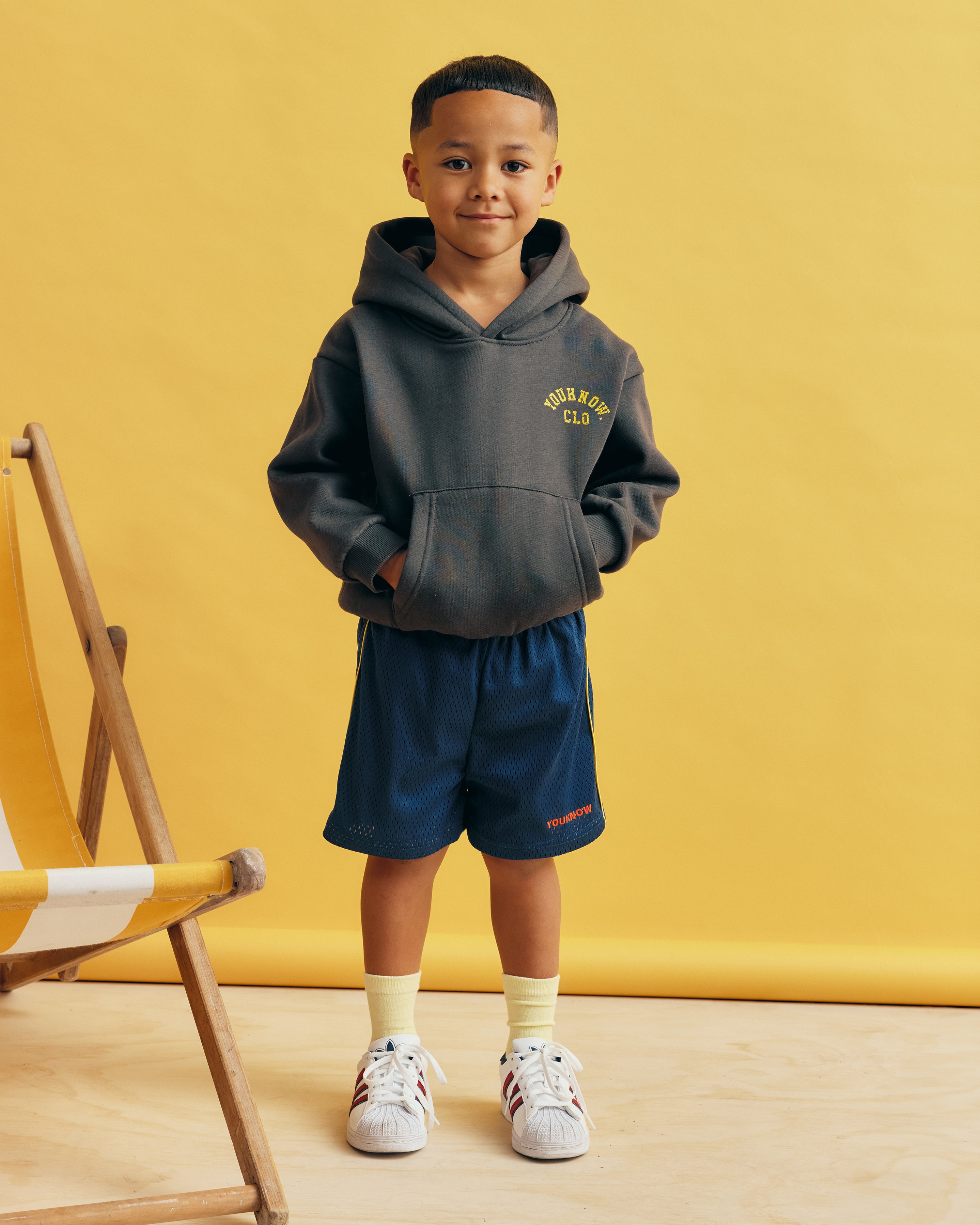 Kids Half Time Hoodie | Charcoal
