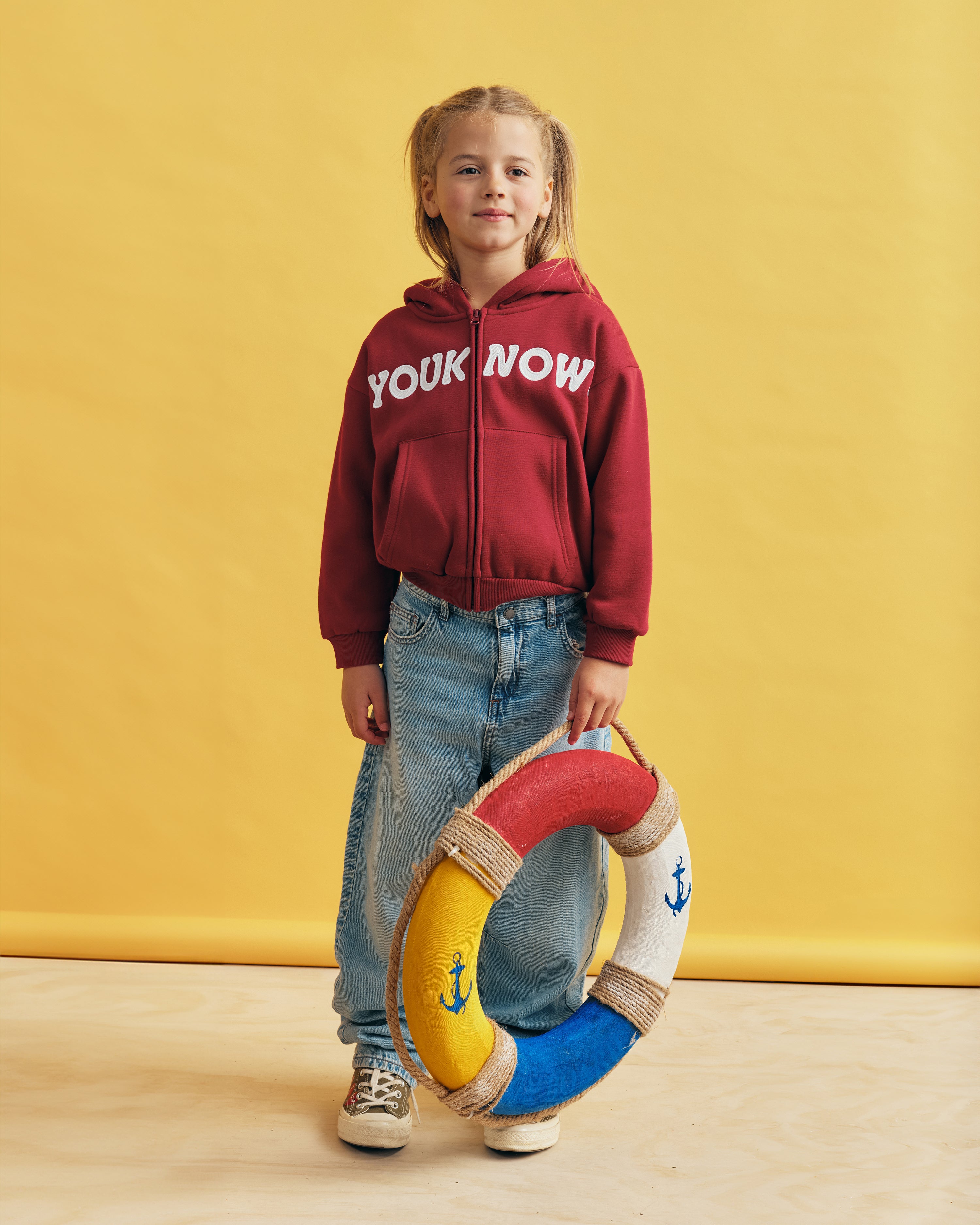 Kids Bones Zip Up | Brick