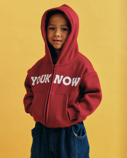 Kids Bones Zip Up | Brick