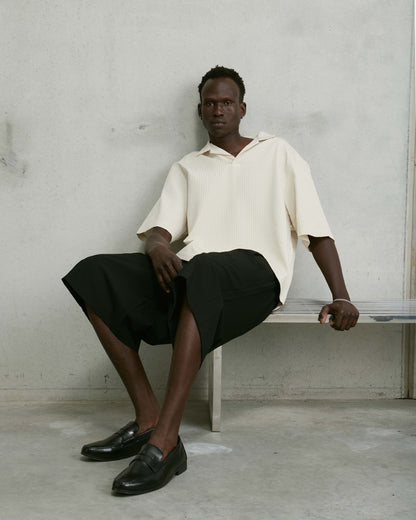 Nothing Boxy Pintuck Polo | Ecru