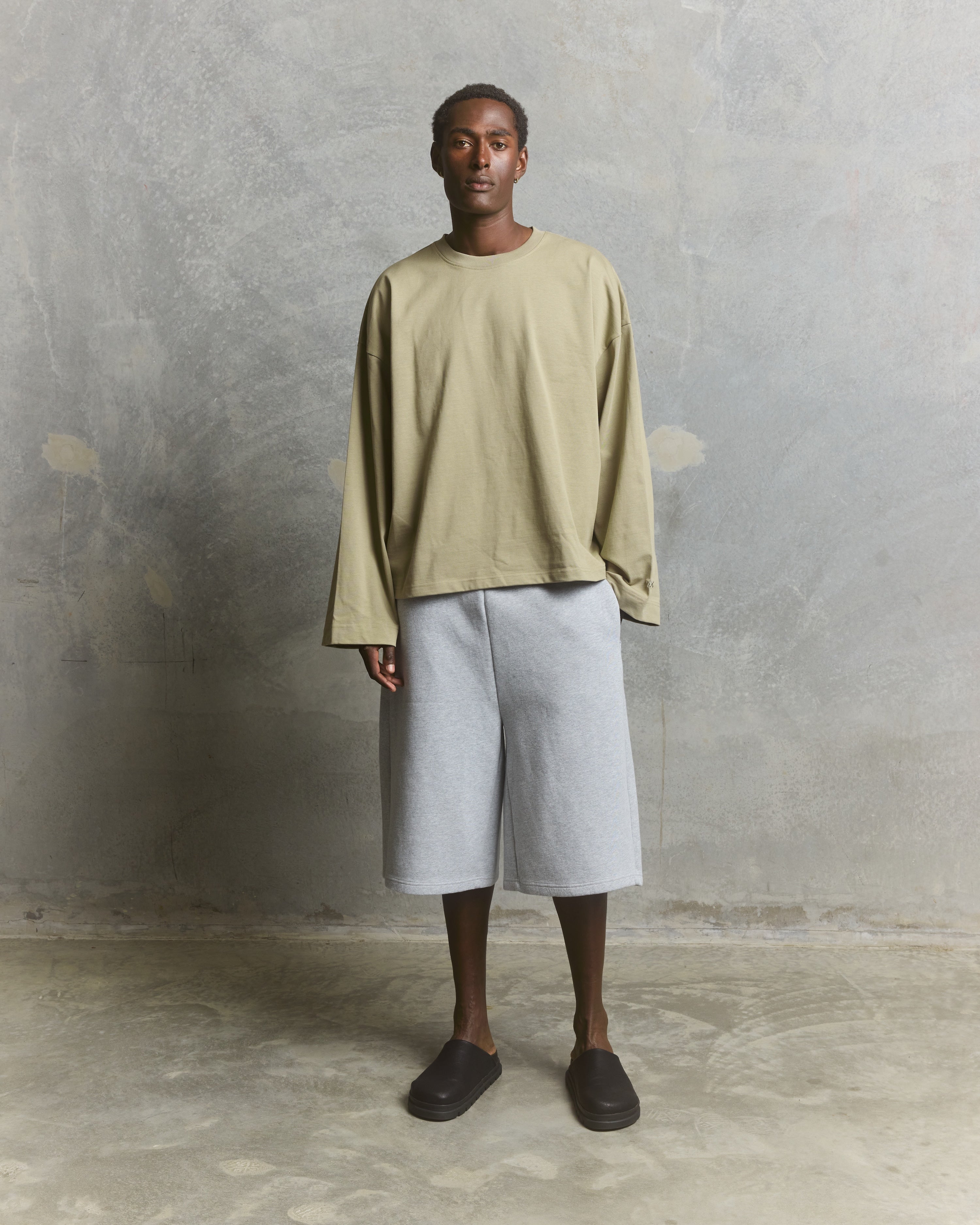 Nothing Wide Long Sleeve Tee | Moss-3