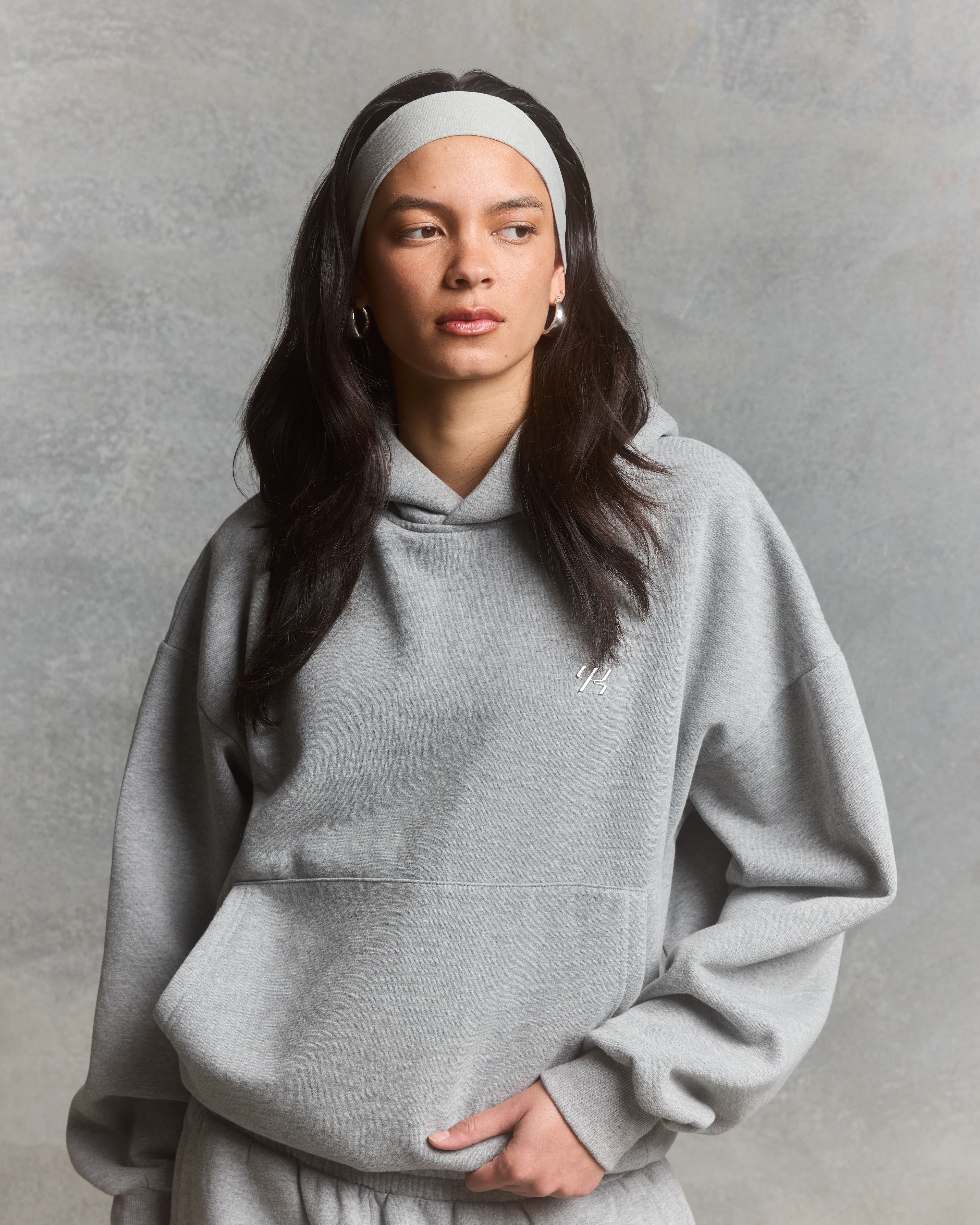 YK Move Reset Hoodie | Grey Marle-4