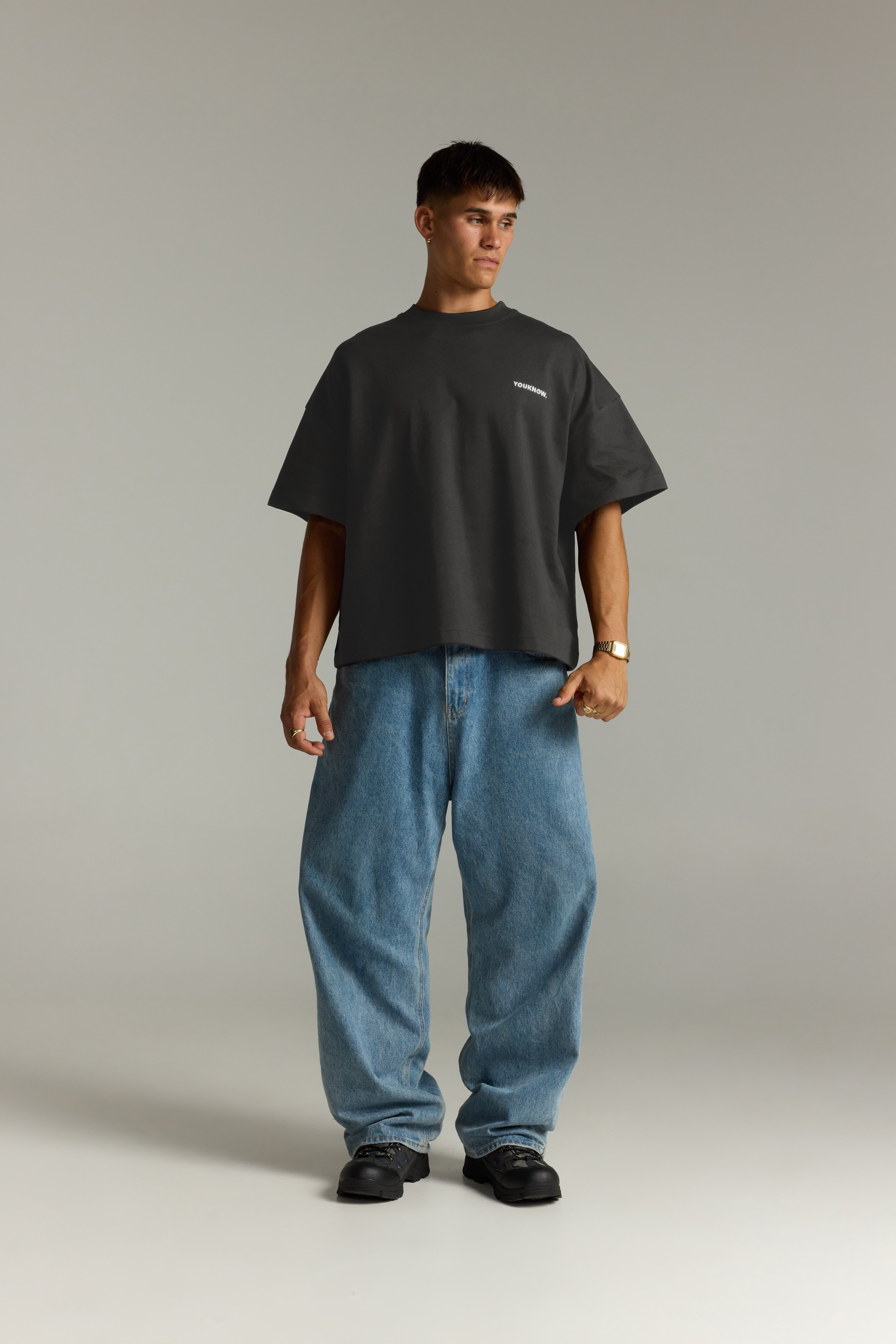 Core Box Heavyweight Tee | Charcoal