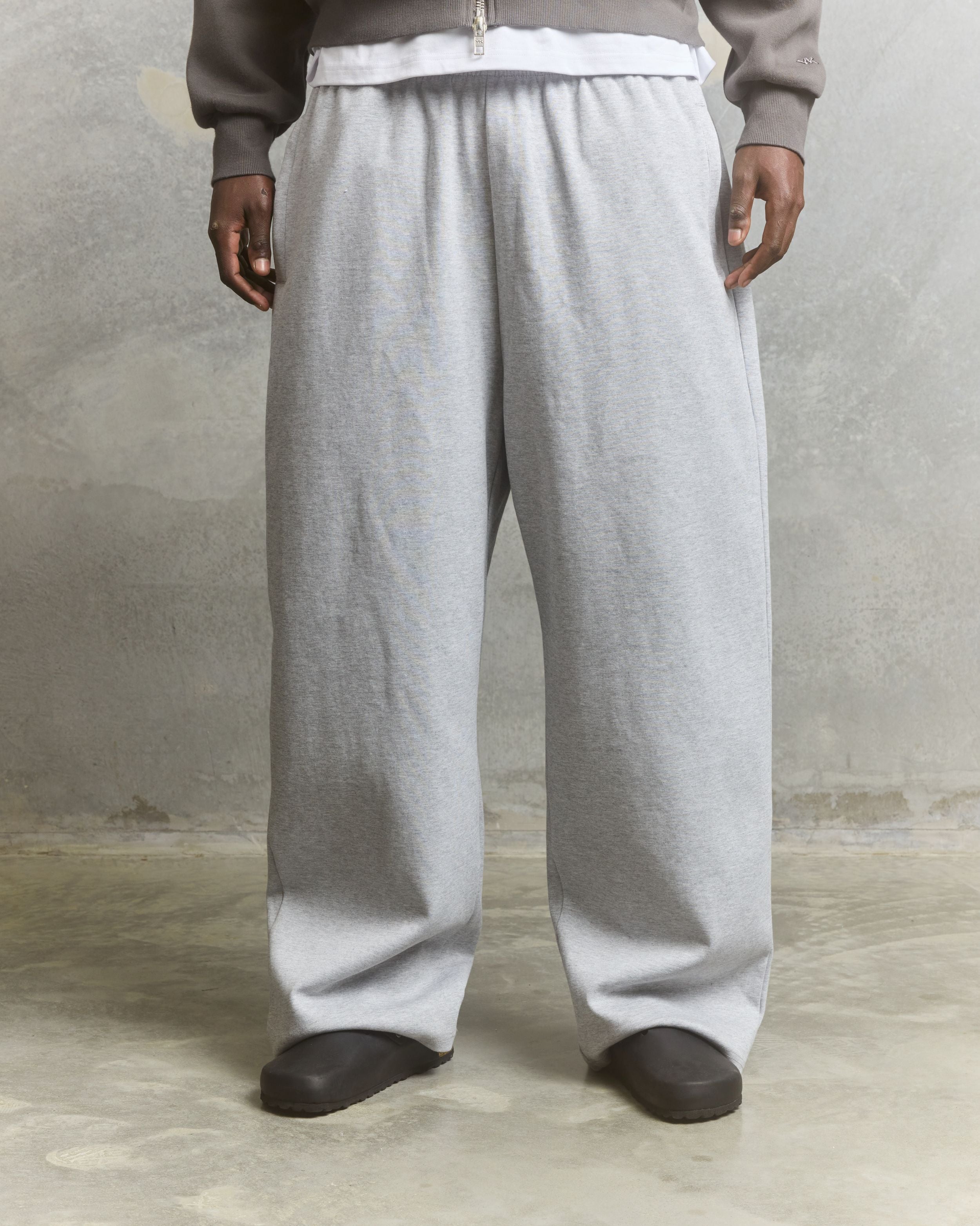 Nothing 400 Wide Leg Sweatpants | Heather Grey-5