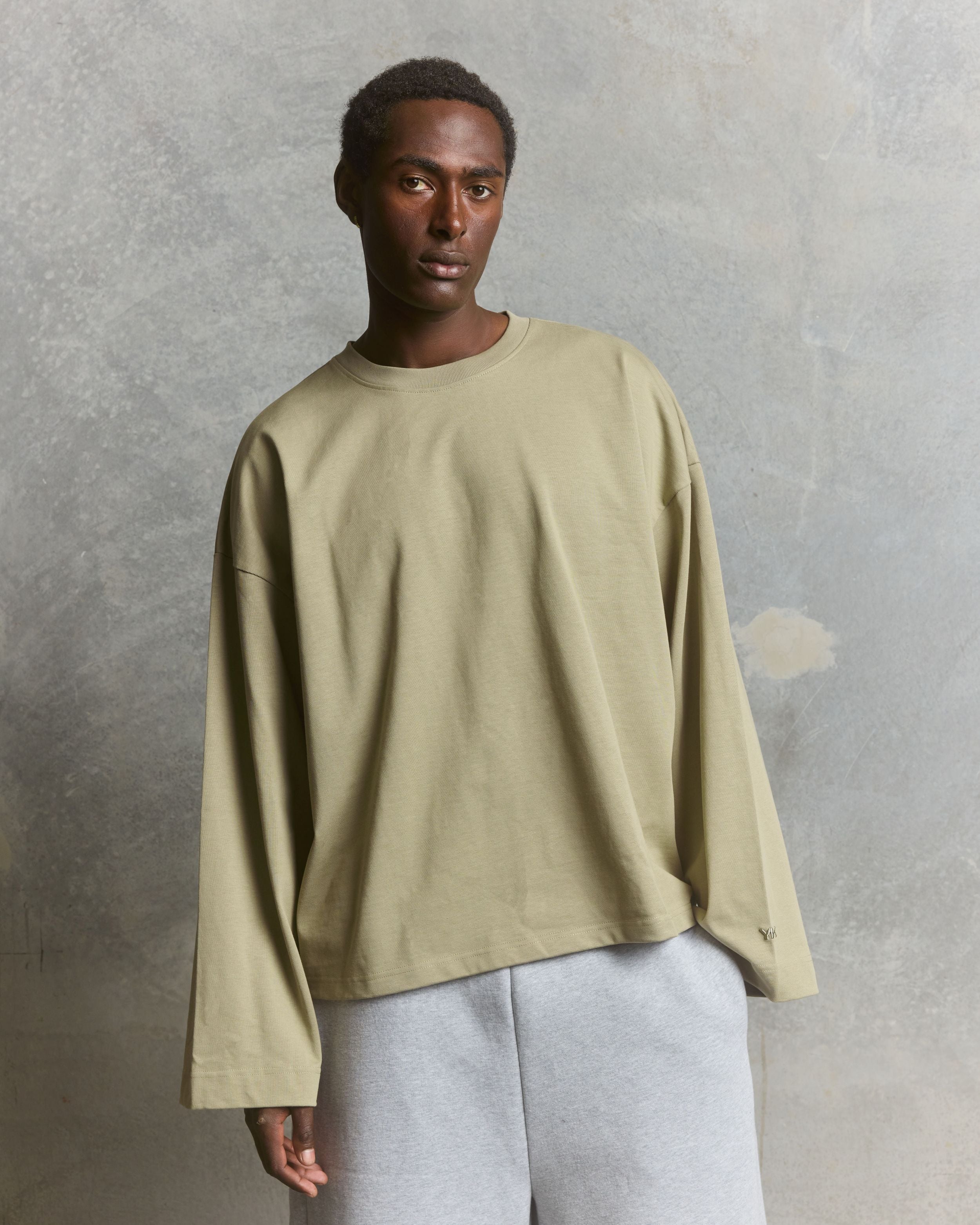 Nothing Wide Long Sleeve Tee | Moss