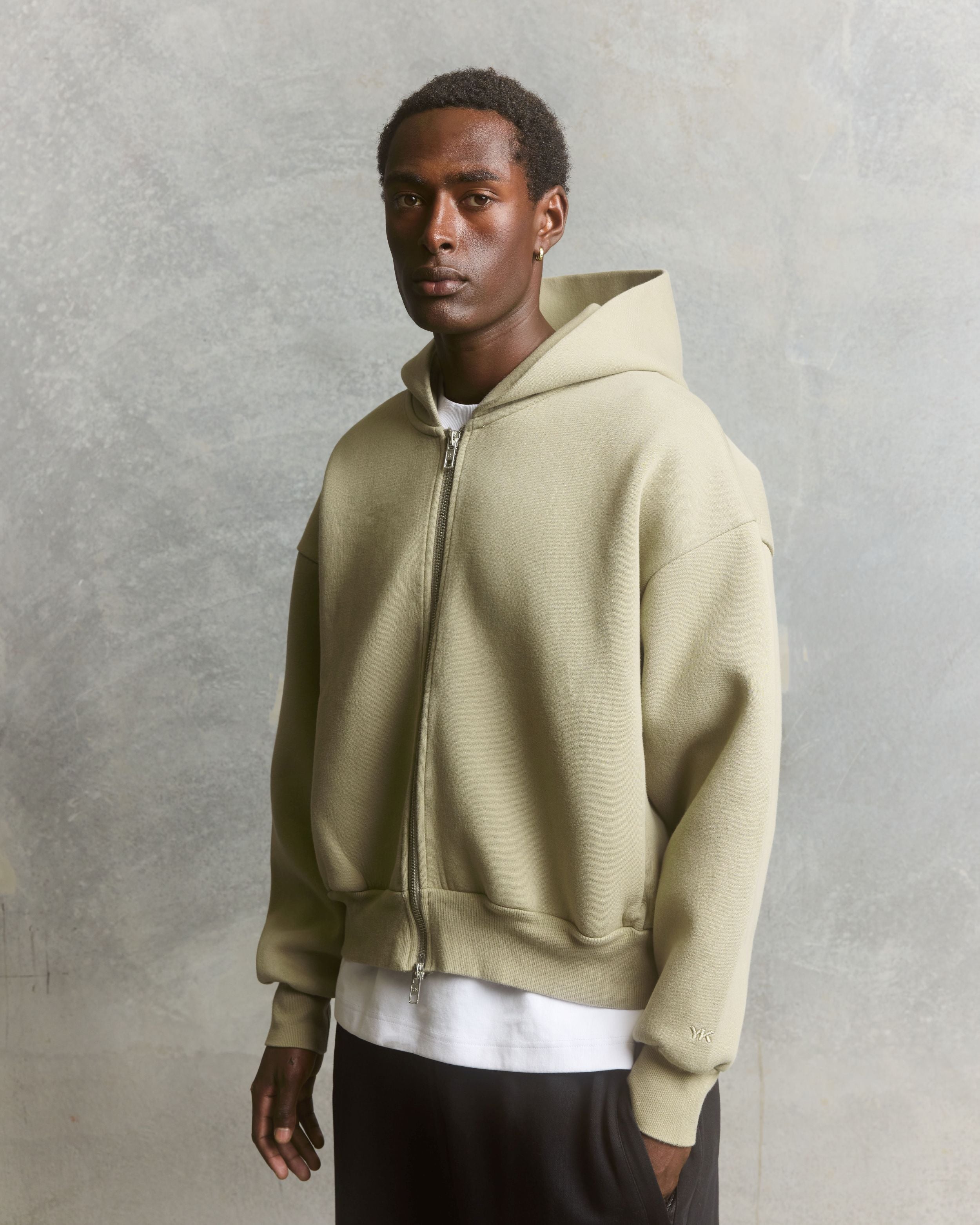 Nothing Form Zip-Up Hoodie | Moss