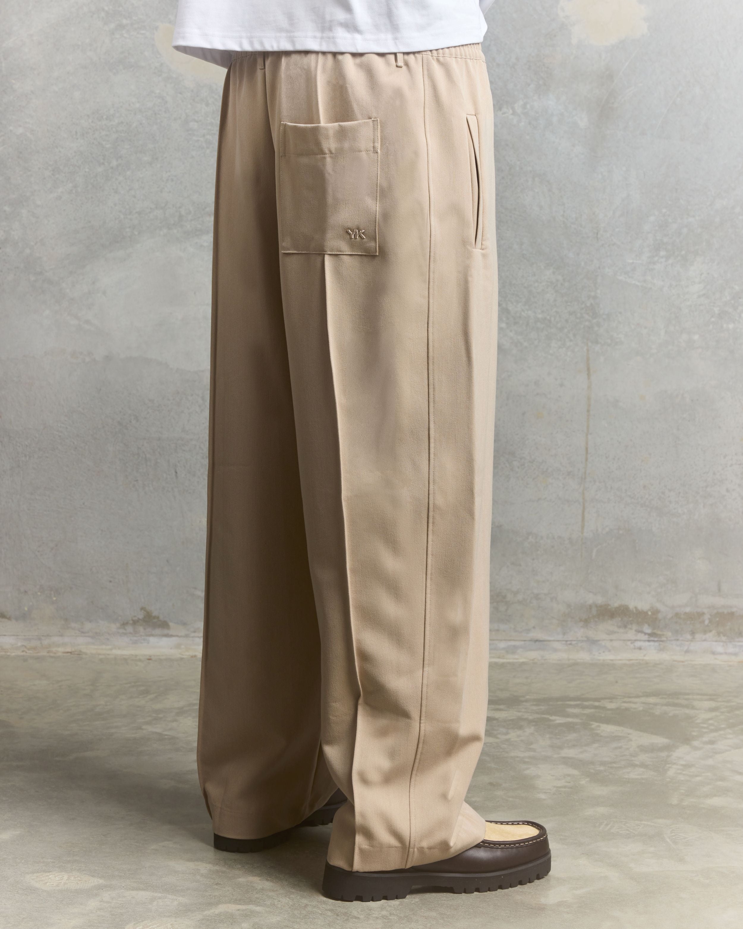 Nothing Draped Pleated Pants | Oat-3