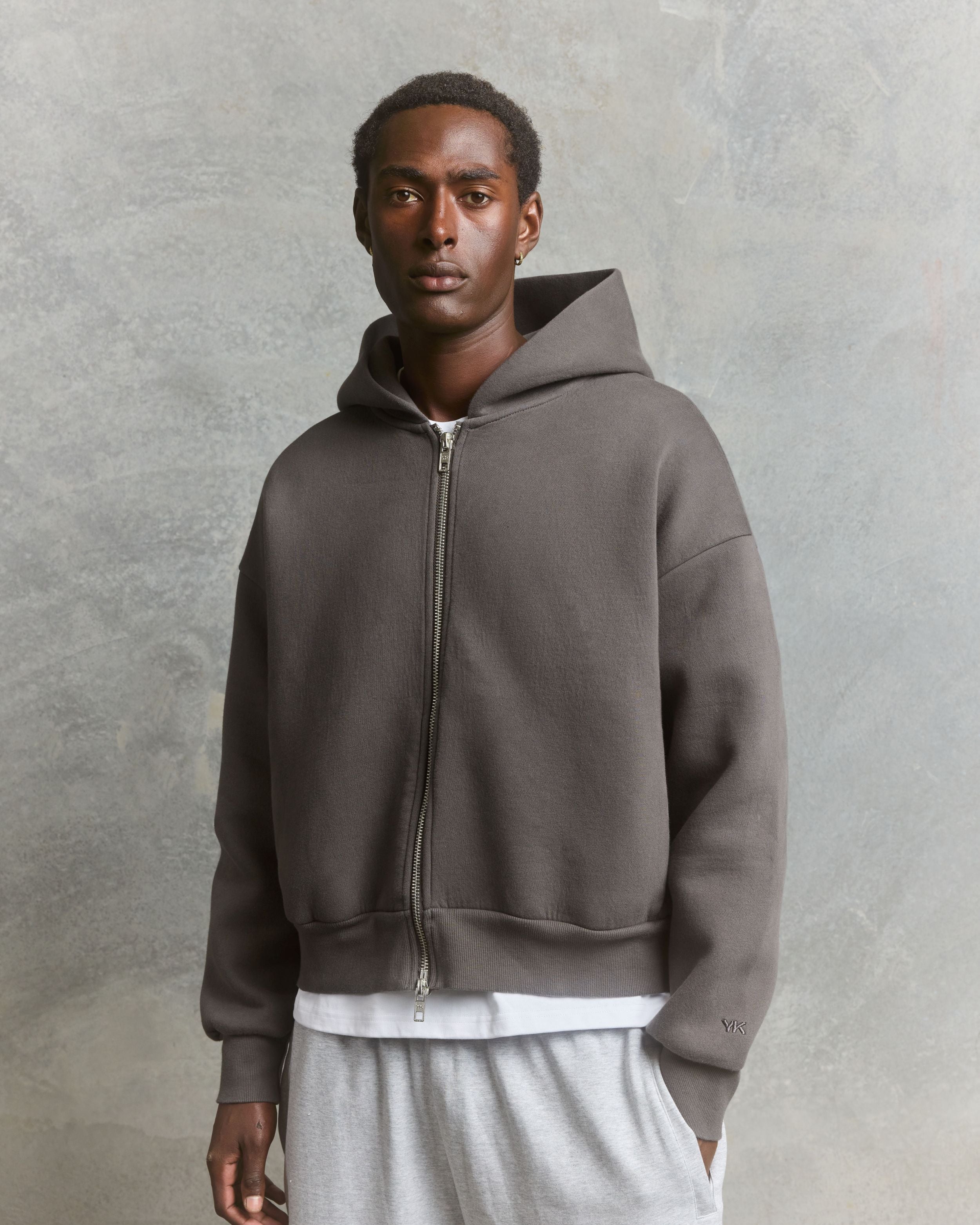Nothing Form Zip-Up Hoodie | Shadow Grey