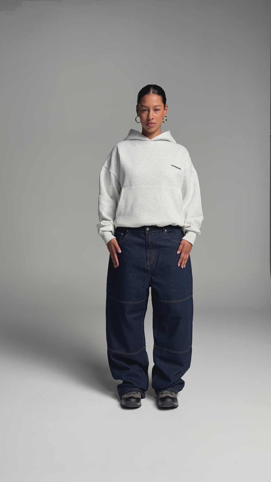 Core Box Hoodie | White Marle